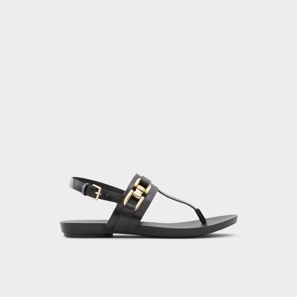 Sandalias Aldo Gannamaryn T-strap Sandal Negros | 03LDECGWF