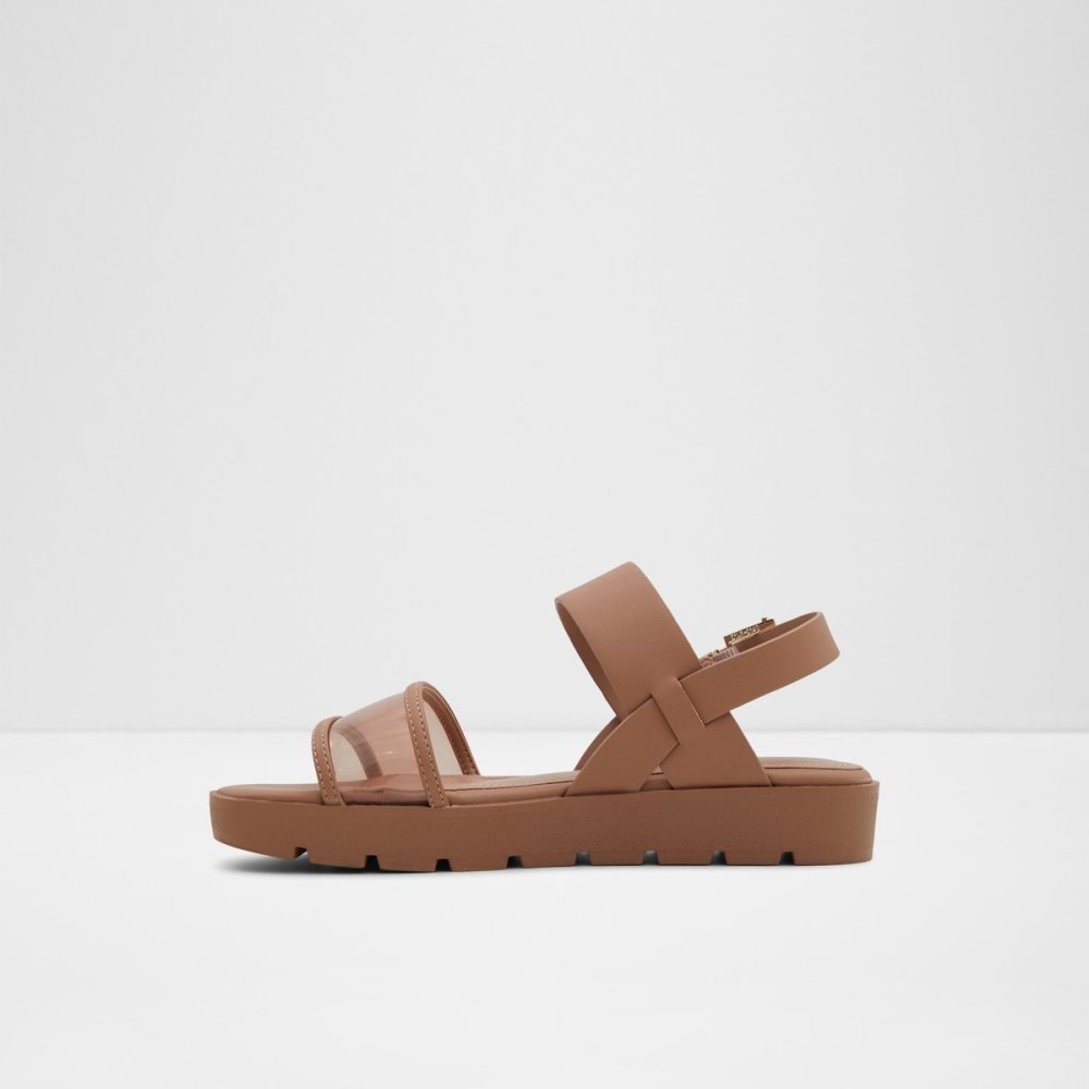 Sandalias Aldo Hailey Planos Sandal - Lug Sole Beige | 84BAPJNXF