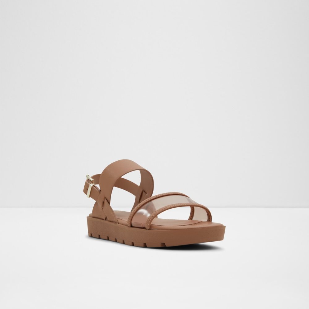 Sandalias Aldo Hailey Planos Sandal - Lug Sole Beige | 84BAPJNXF