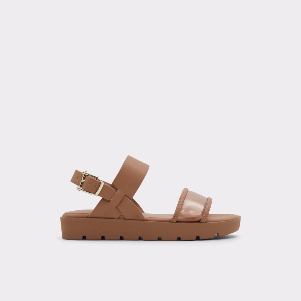 Sandalias Aldo Hailey Planos Sandal - Lug Sole Beige | 84BAPJNXF