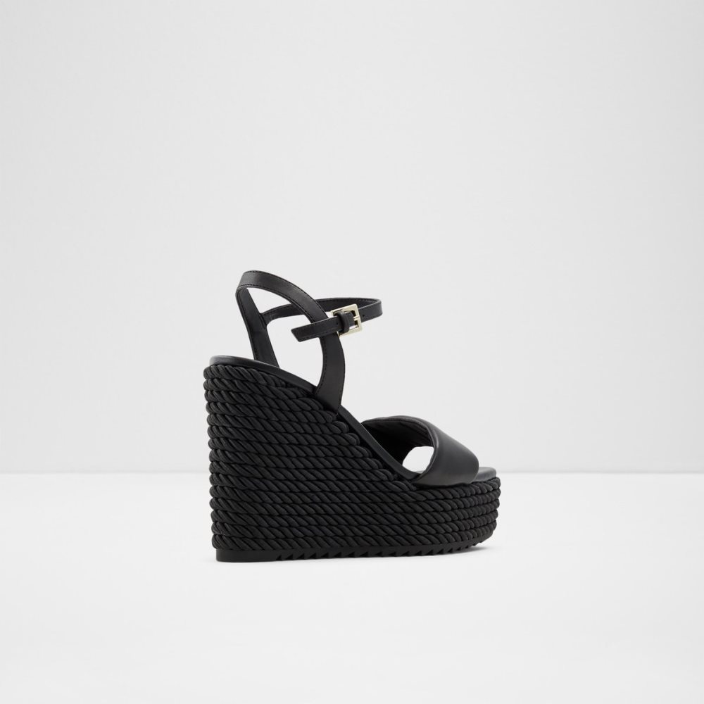 Sandalias Aldo Jeigh Wedge Sandal - Wedge Negros | 38UJXCKPI