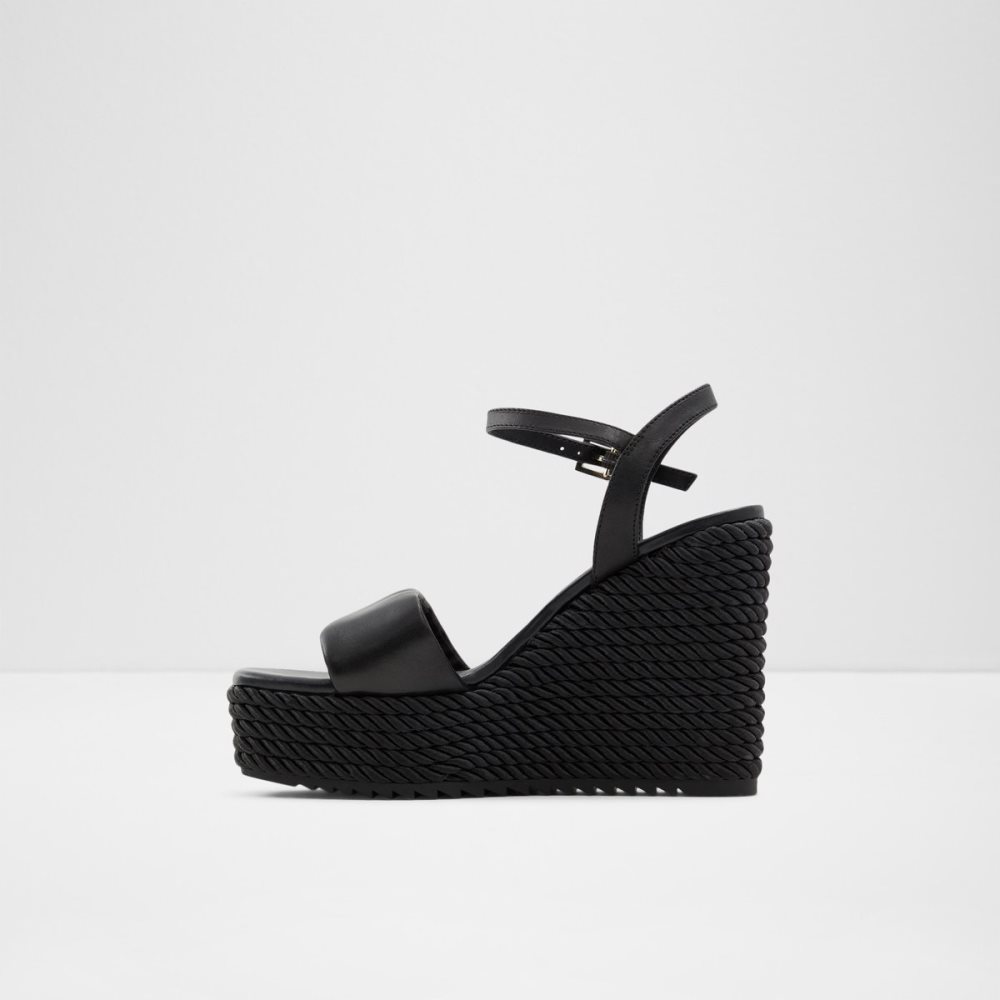 Sandalias Aldo Jeigh Wedge Sandal - Wedge Negros | 38UJXCKPI