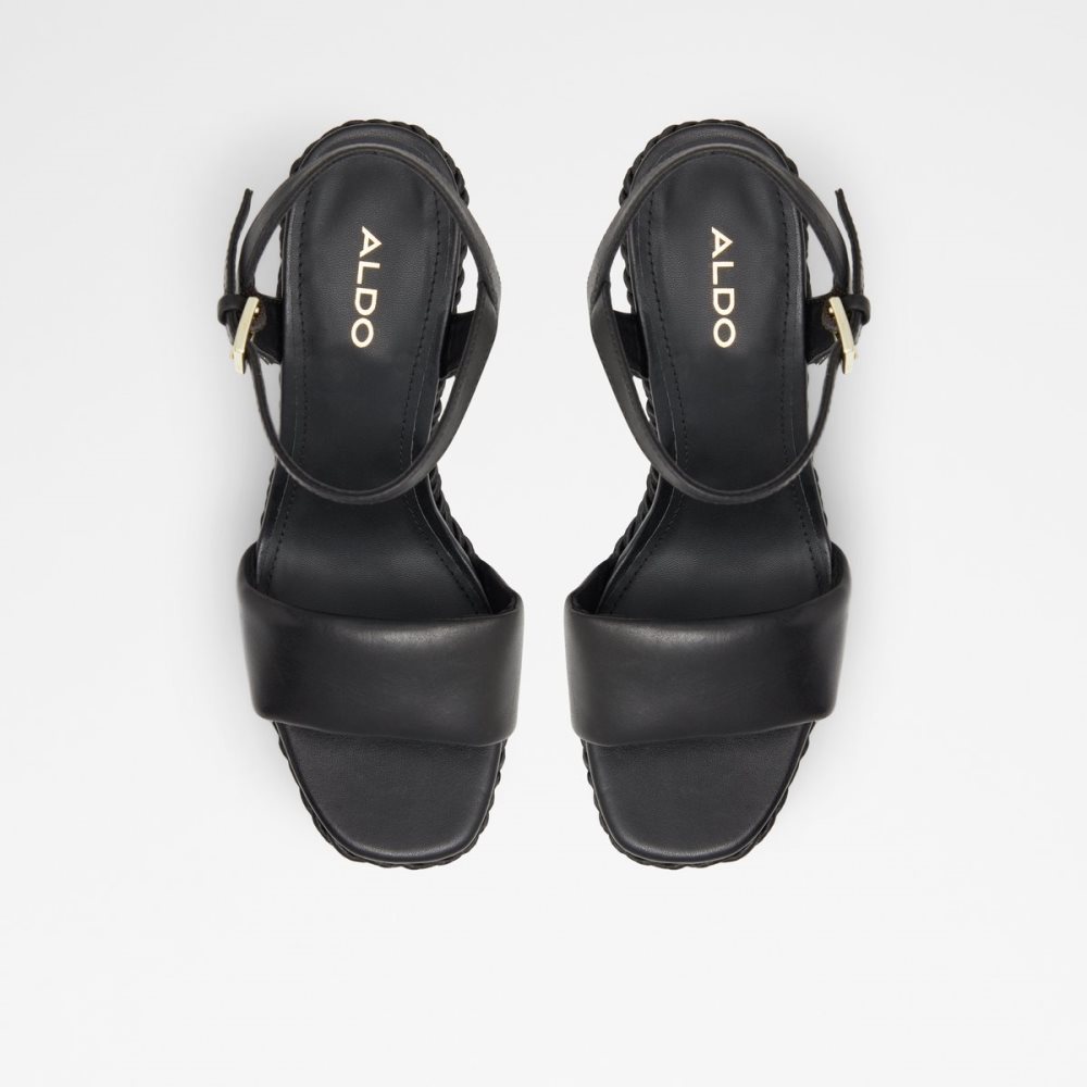 Sandalias Aldo Jeigh Wedge Sandal - Wedge Negros | 38UJXCKPI