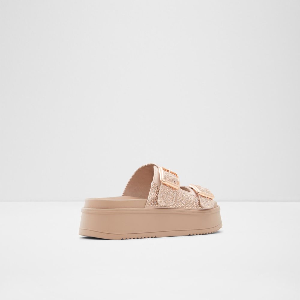 Sandalias Aldo Jika Chanclas Sandal - Flatform Rosas Dorados | 80KATOEXJ