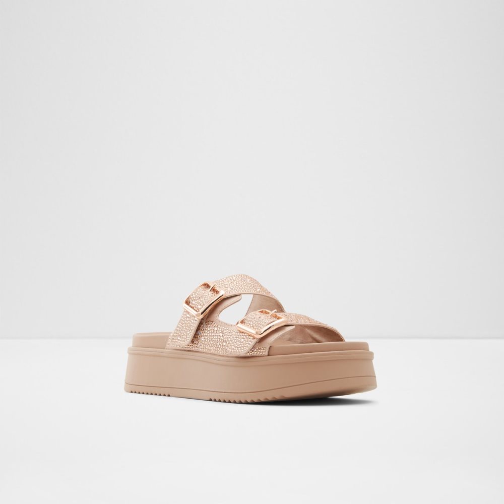 Sandalias Aldo Jika Chanclas Sandal - Flatform Rosas Dorados | 80KATOEXJ