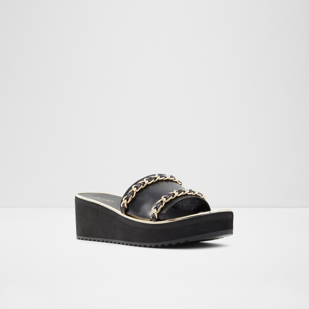 Sandalias Aldo Kaerratlan Chanclas Sandal - Wedge Negros | 28DUANXKY