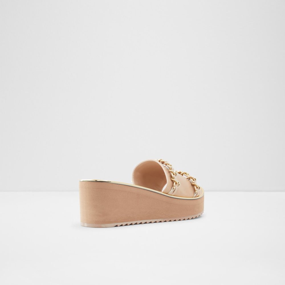 Sandalias Aldo Kaerratlan Chanclas Sandal - Wedge Beige | 61ZGWUSDH