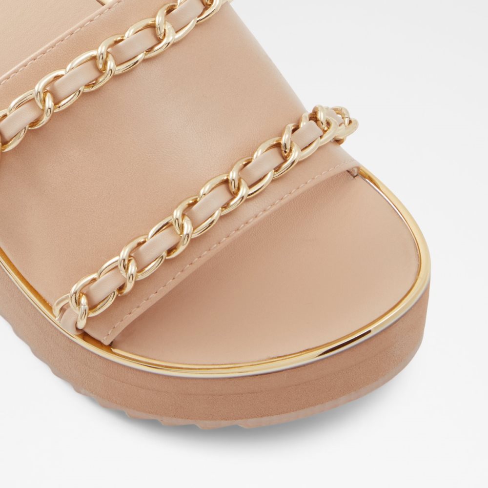 Sandalias Aldo Kaerratlan Chanclas Sandal - Wedge Beige | 61ZGWUSDH