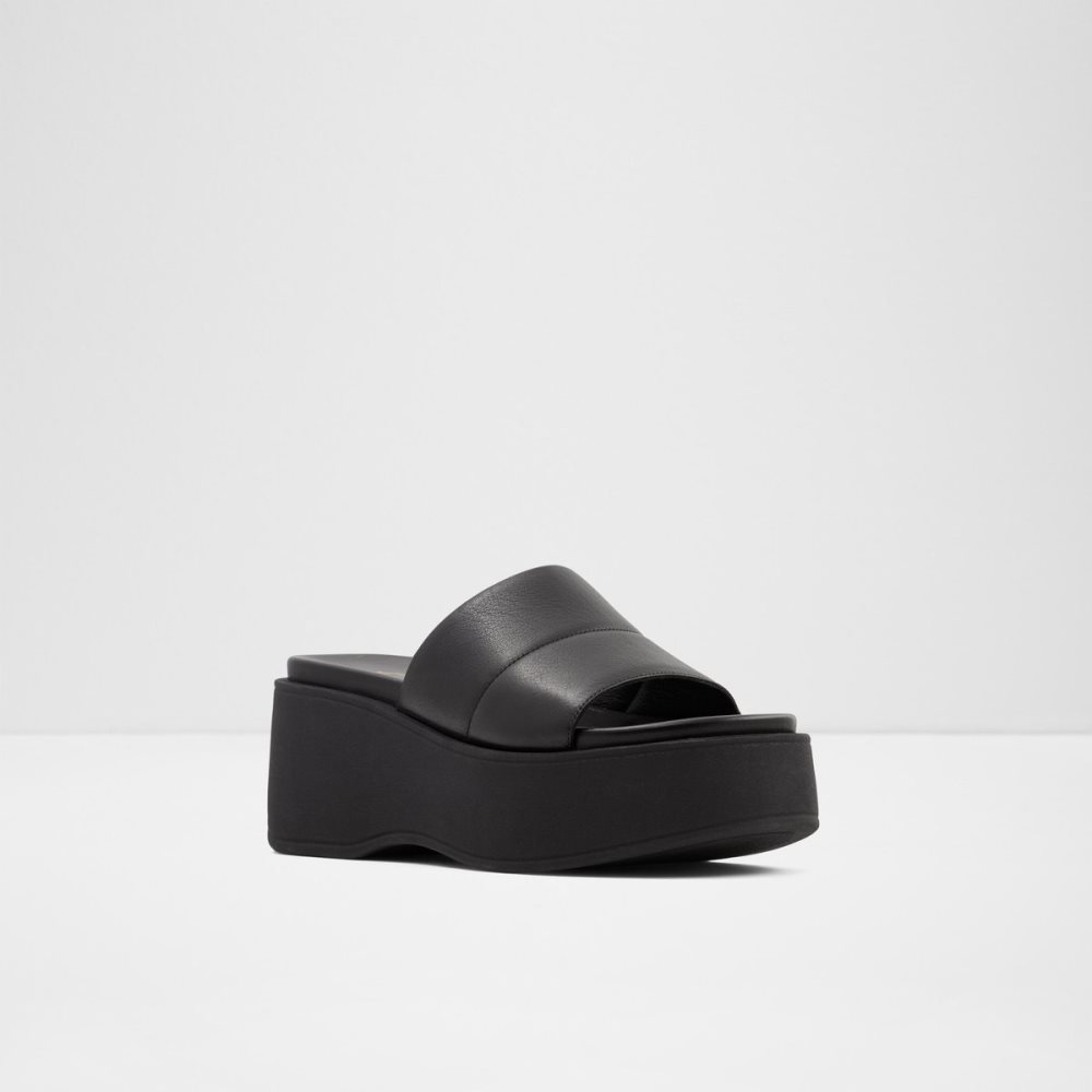 Sandalias Aldo Libby Wedge Sandal - Wedge Negros | 27BFTHAQL