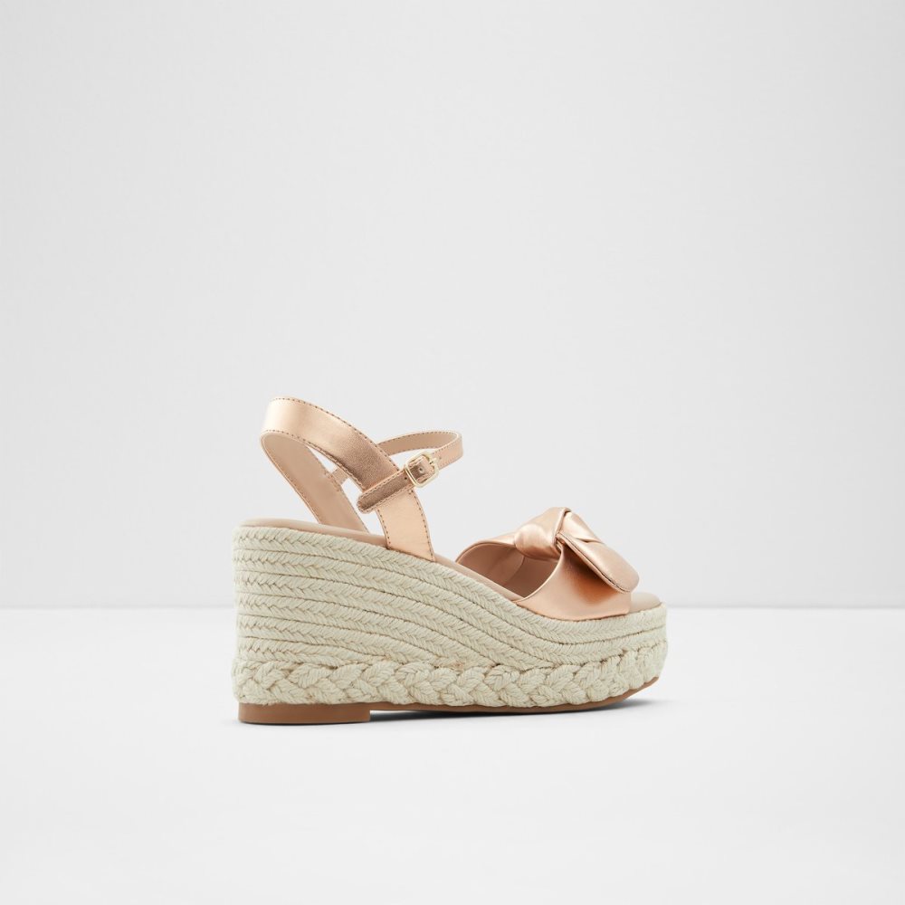 Sandalias Aldo Macrama Wedge Sandal - Wedge Rosas Dorados | 48IGDNYSF