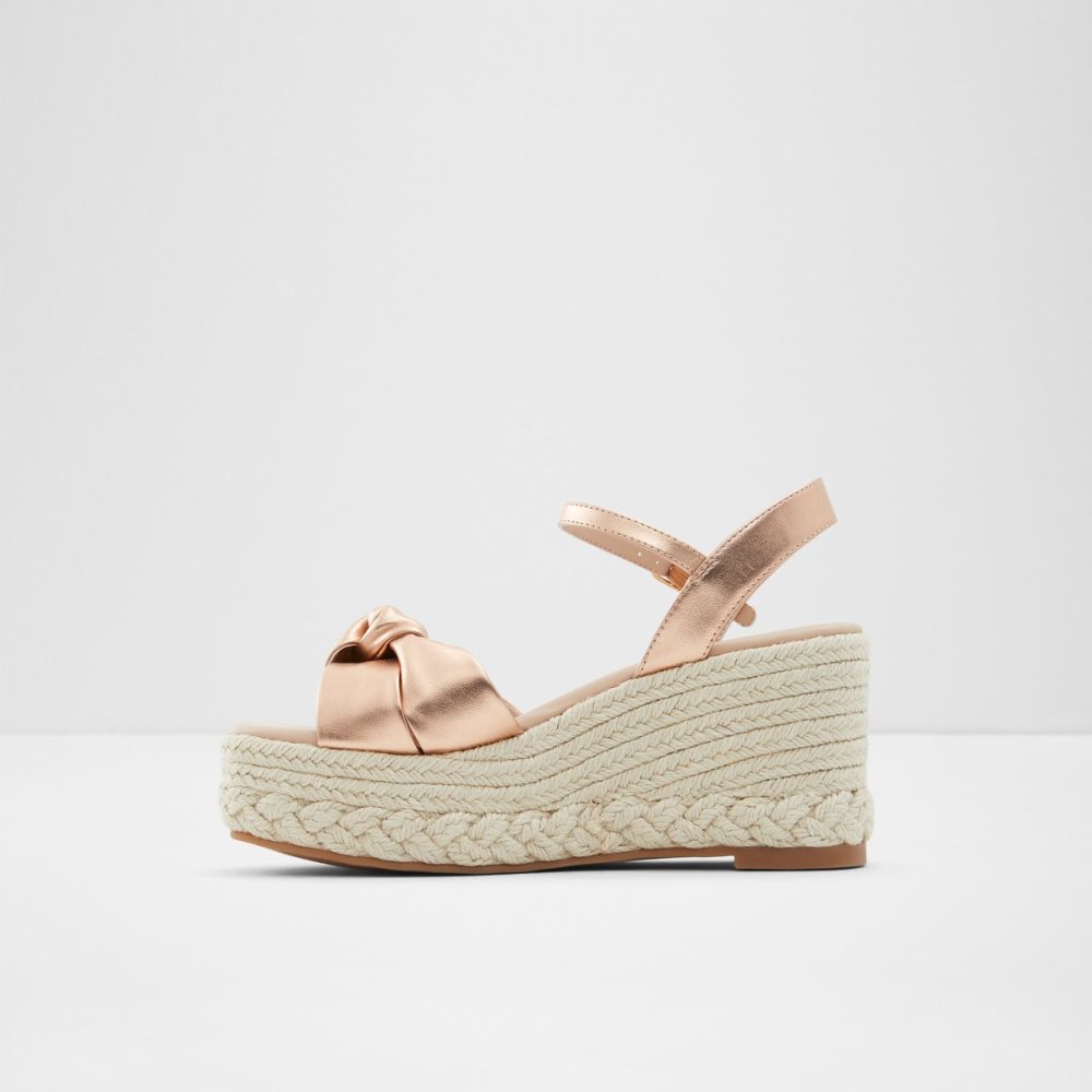 Sandalias Aldo Macrama Wedge Sandal - Wedge Rosas Dorados | 48IGDNYSF