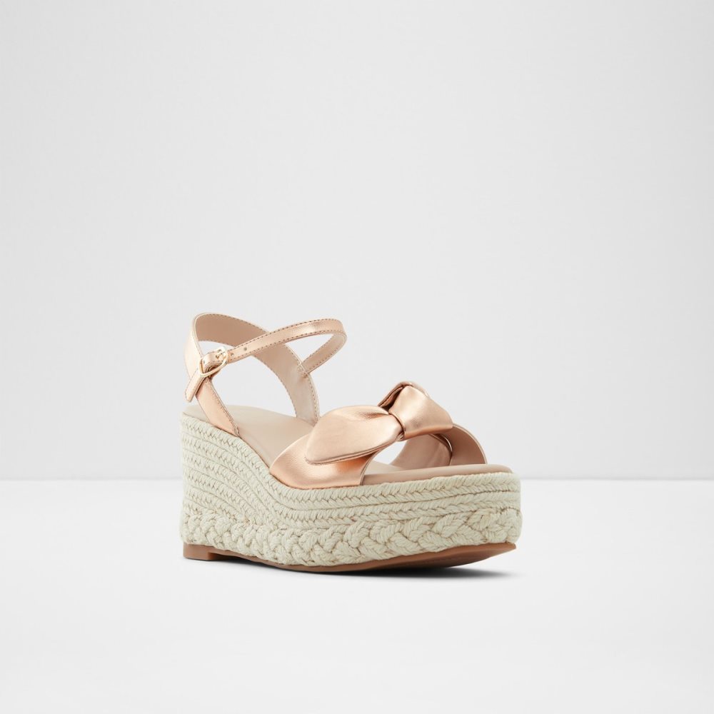 Sandalias Aldo Macrama Wedge Sandal - Wedge Rosas Dorados | 48IGDNYSF