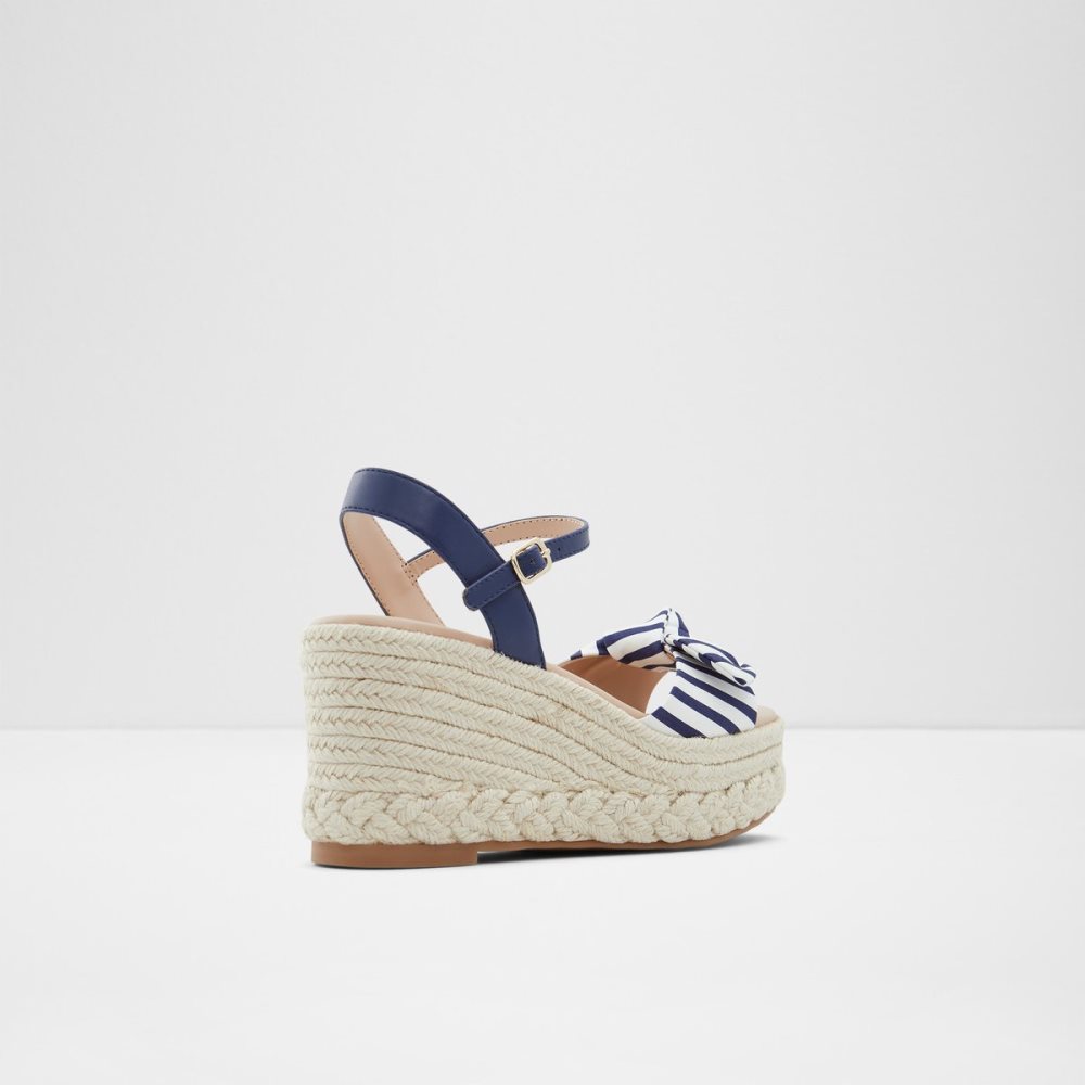 Sandalias Aldo Macrama Wedge Sandal - Wedge Azules | 85XDKJESY