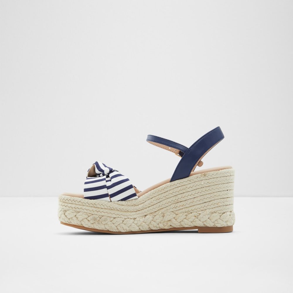 Sandalias Aldo Macrama Wedge Sandal - Wedge Azules | 85XDKJESY