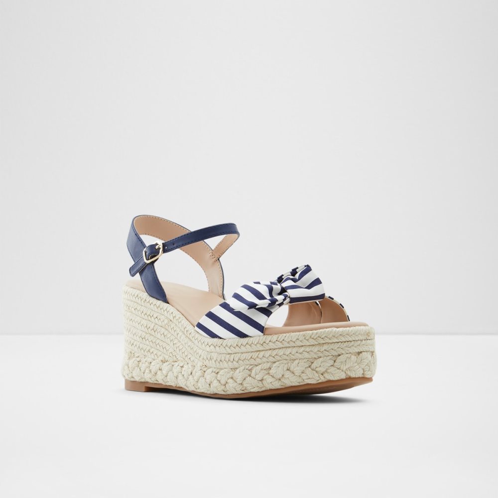 Sandalias Aldo Macrama Wedge Sandal - Wedge Azules | 85XDKJESY