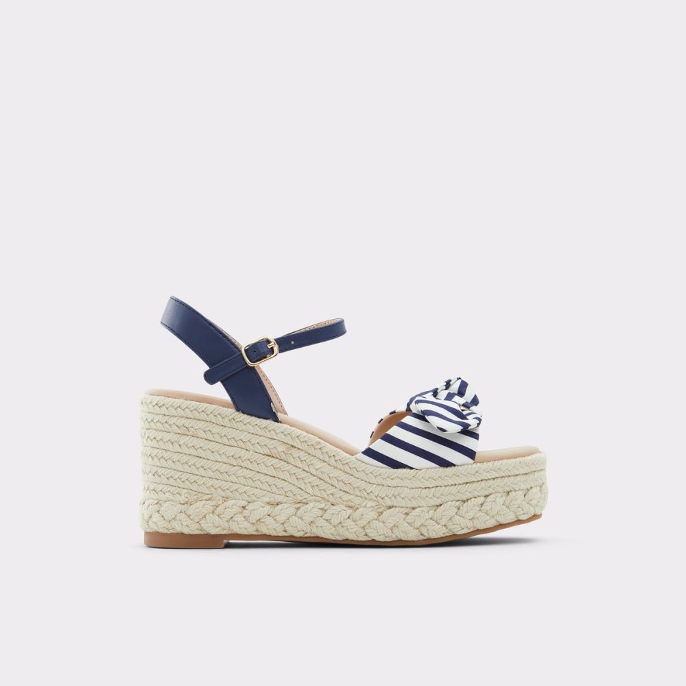 Sandalias Aldo Macrama Wedge Sandal - Wedge Azules | 85XDKJESY