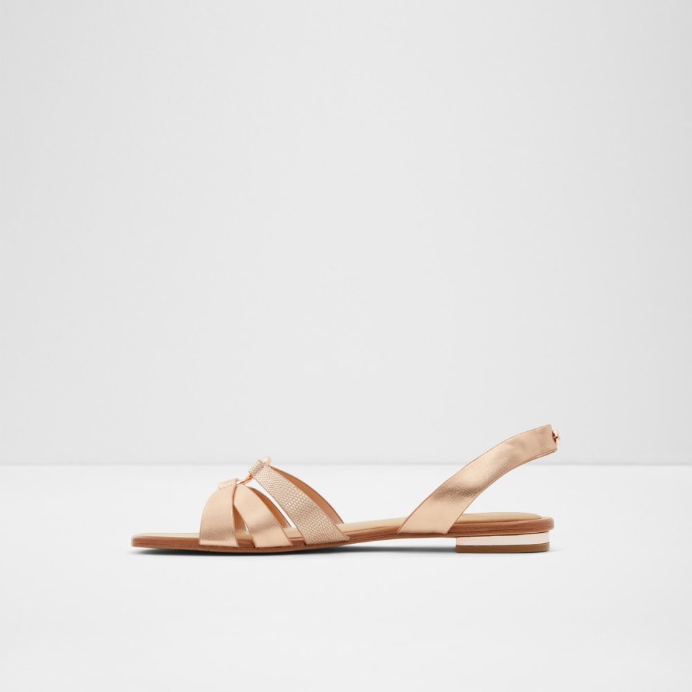 Sandalias Aldo Marassi Sling Back Sandal Rosas Dorados | 65ILSGTMW