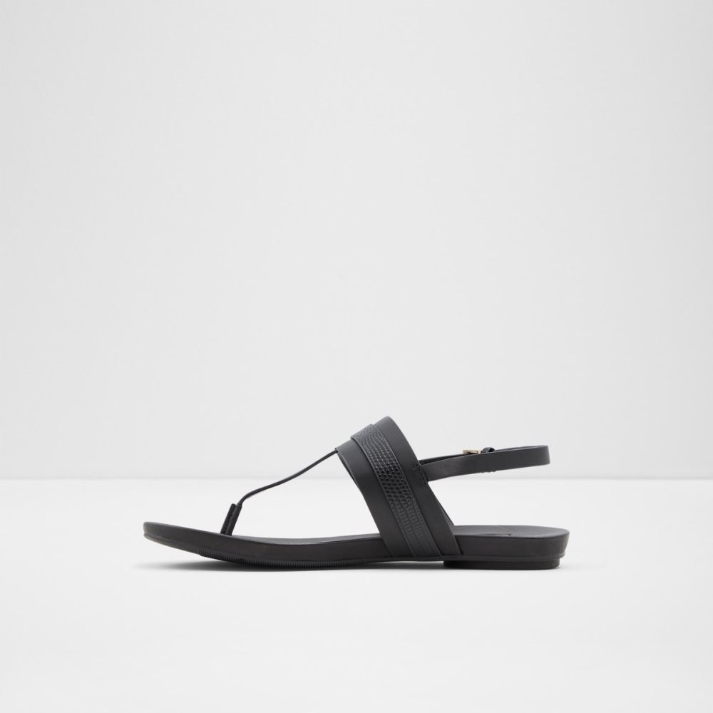 Sandalias Aldo Pandra Tanga Sandal Negros | 16UMXSOIP