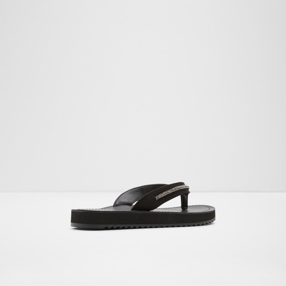 Sandalias Aldo Polo Flip Flops Negros | 30RWLKTJQ