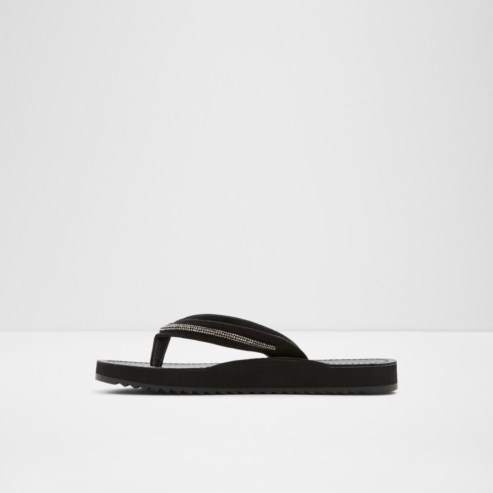 Sandalias Aldo Polo Flip Flops Negros | 30RWLKTJQ