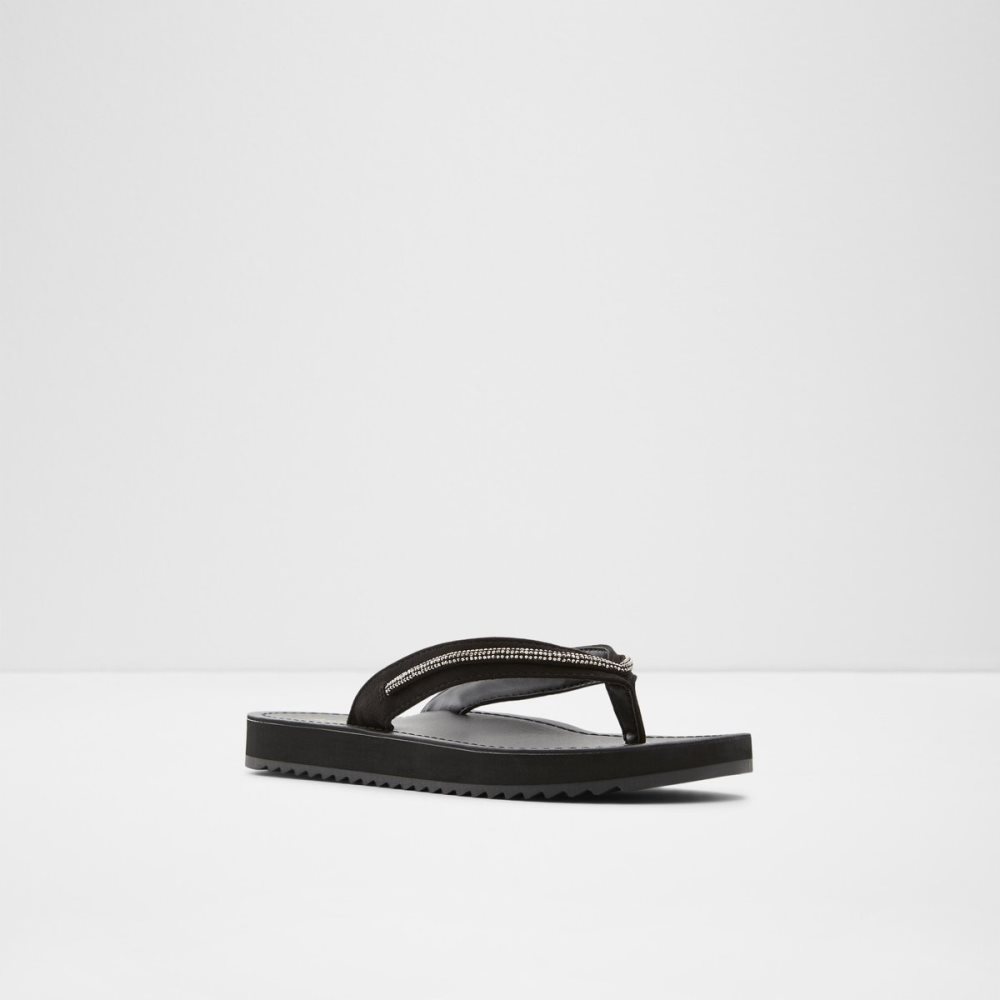 Sandalias Aldo Polo Flip Flops Negros | 30RWLKTJQ