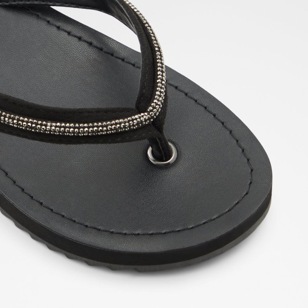 Sandalias Aldo Polo Flip Flops Negros | 30RWLKTJQ