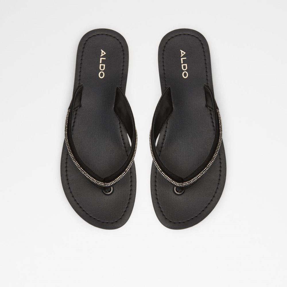 Sandalias Aldo Polo Flip Flops Negros | 30RWLKTJQ