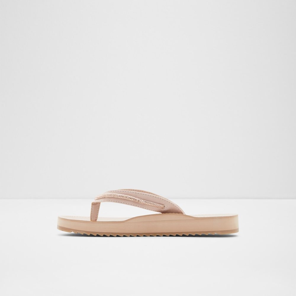 Sandalias Aldo Polo Flip Flops Rosas Dorados | 42MWYAROB