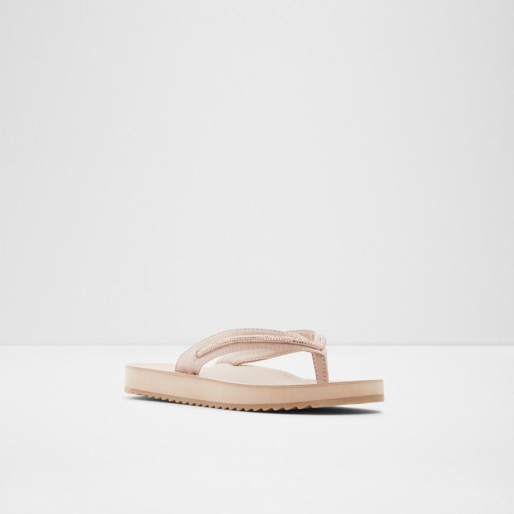 Sandalias Aldo Polo Flip Flops Rosas Dorados | 42MWYAROB