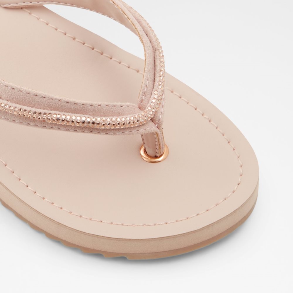 Sandalias Aldo Polo Flip Flops Rosas Dorados | 42MWYAROB