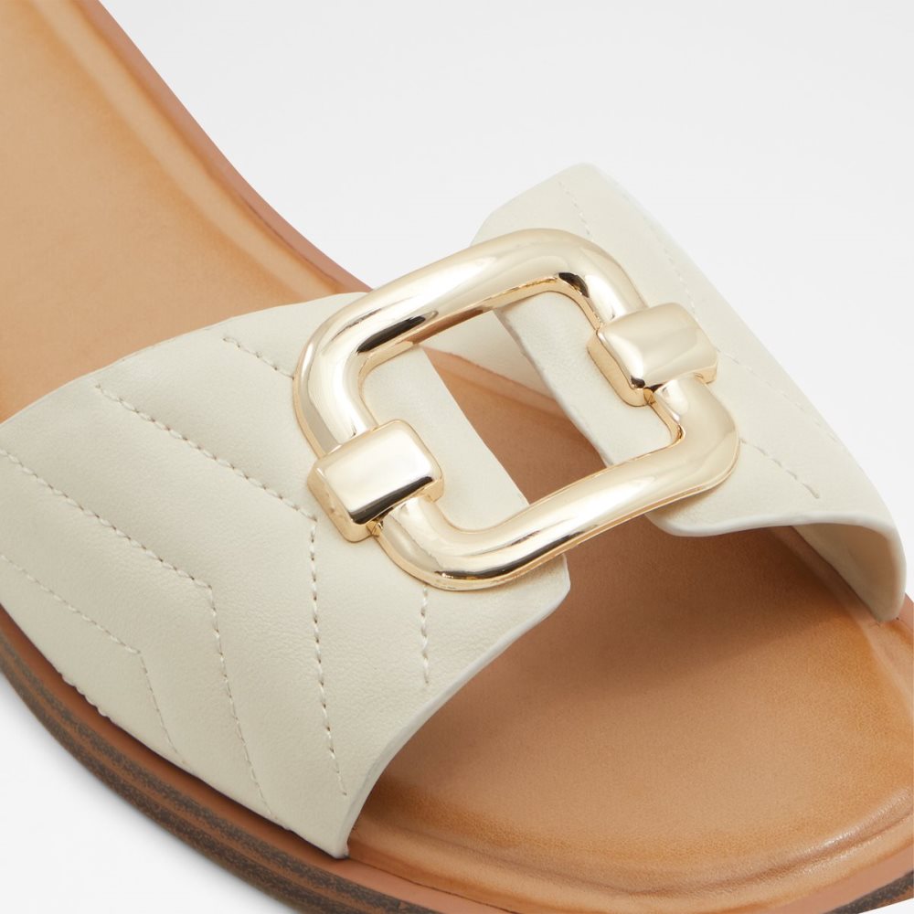 Sandalias Aldo Qelajar Chanclas Sandal Blancos | 49CUDYEWV