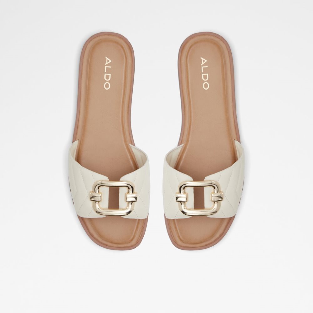 Sandalias Aldo Qelajar Chanclas Sandal Blancos | 49CUDYEWV