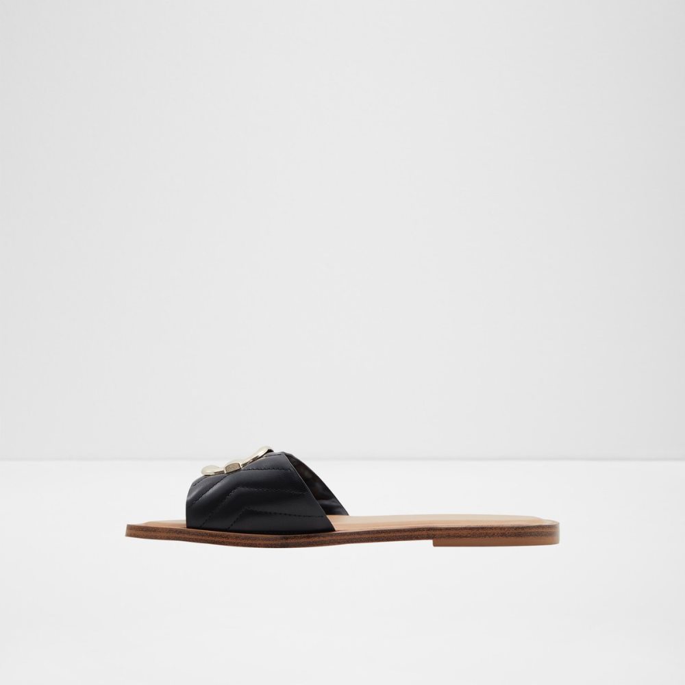 Sandalias Aldo Qelajar Chanclas Sandal Negros | 03AZSKXCM