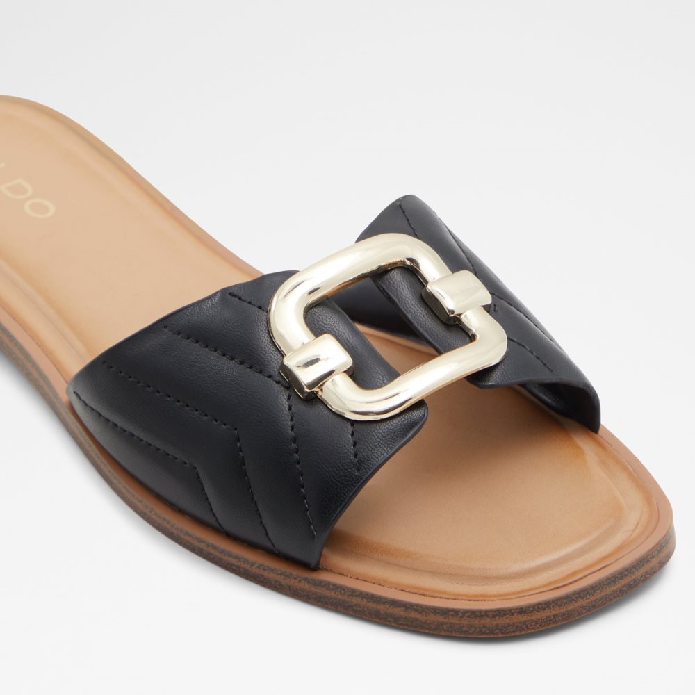 Sandalias Aldo Qelajar Chanclas Sandal Negros | 03AZSKXCM