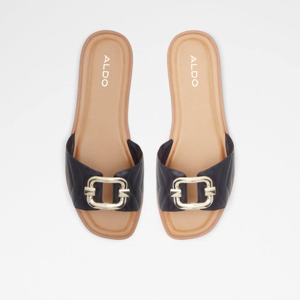 Sandalias Aldo Qelajar Chanclas Sandal Negros | 03AZSKXCM