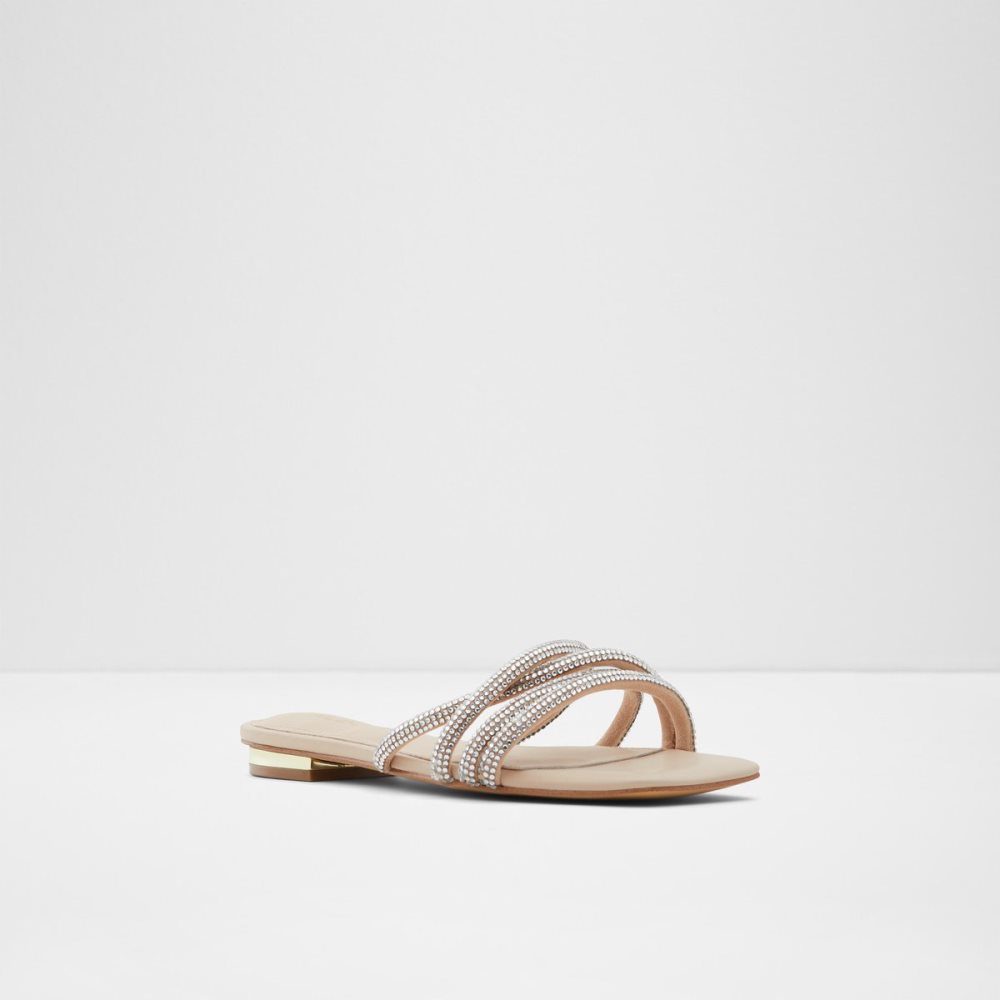 Sandalias Aldo Rossie Chanclas Sandal Beige Claro | 49BXHOIMN