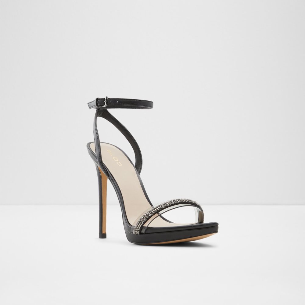 Sandalias Aldo Thirakin High Sandal - Stiletto Negros | 85WAGSBRM