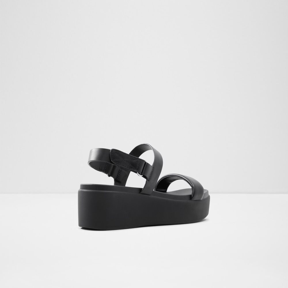 Sandalias Aldo Tisdal Tiras Wedge Sandal - Wedge Negros | 13CDTJSVB