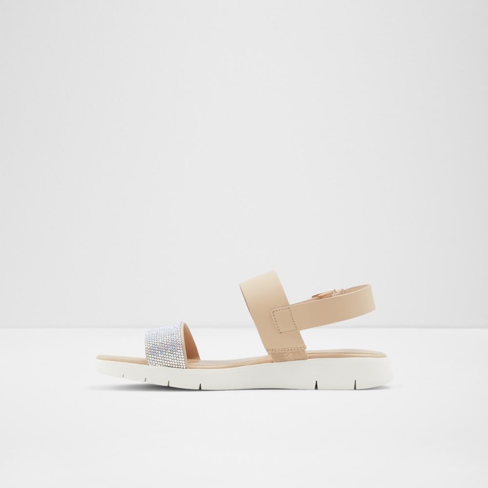 Sandalias Aldo Woema Planos Sandal Blancos Beige | 37NGCULVB