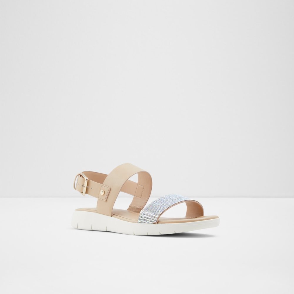 Sandalias Aldo Woema Planos Sandal Blancos Beige | 37NGCULVB