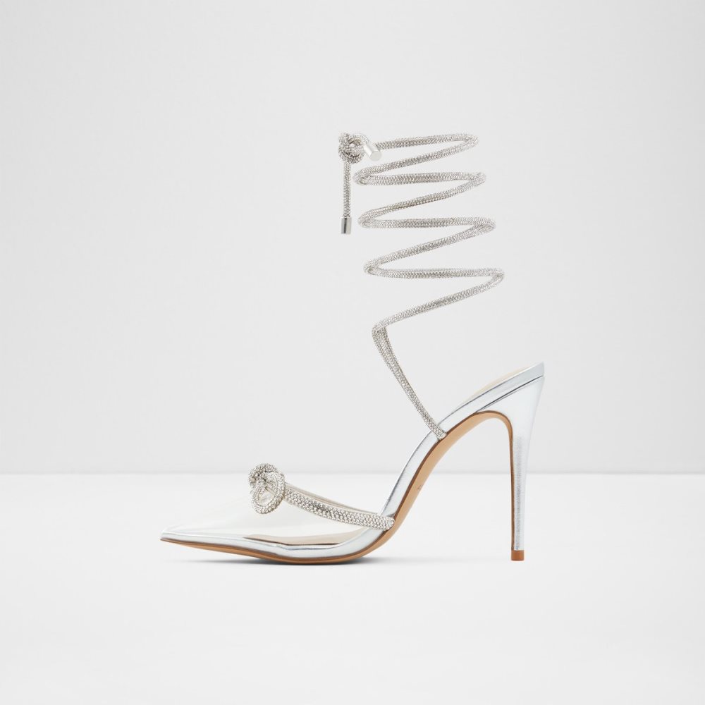 Tacones Aldo Halalia High - Stiletto Plateados | 04EBSGRIH