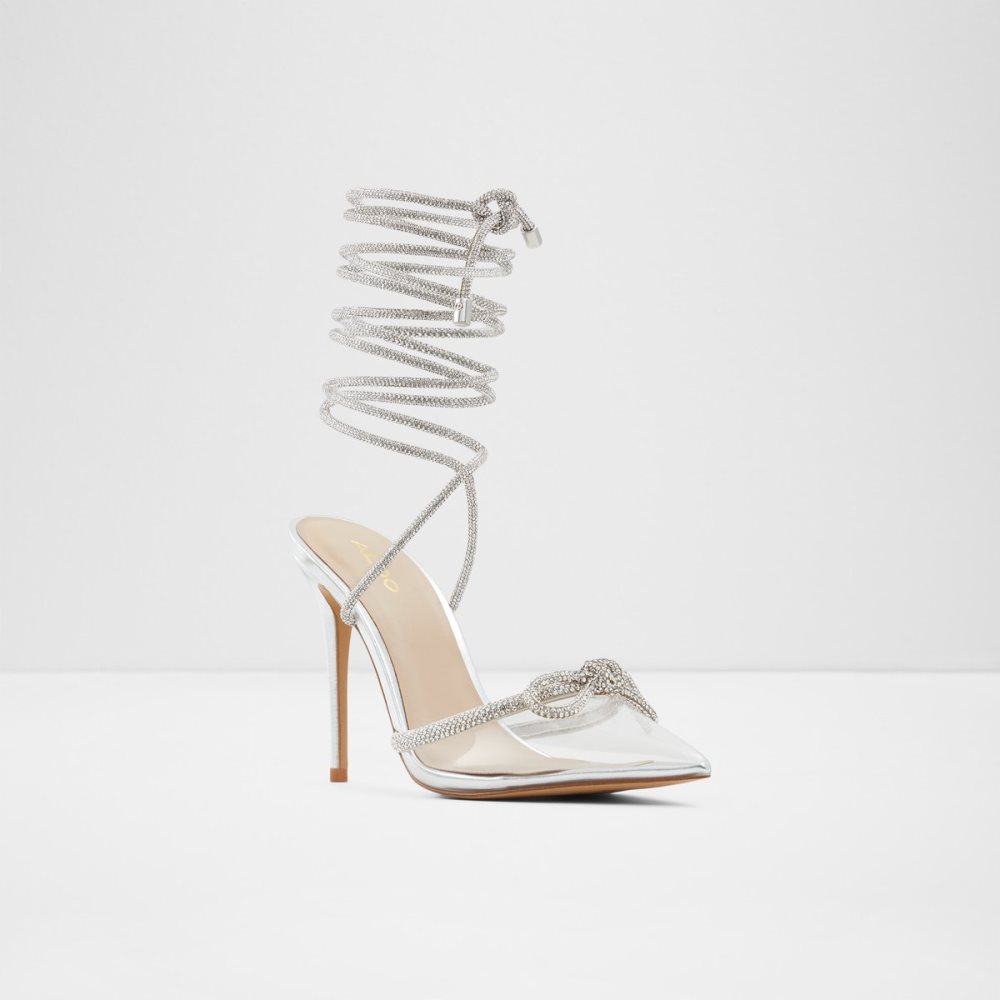 Tacones Aldo Halalia High - Stiletto Plateados | 04EBSGRIH