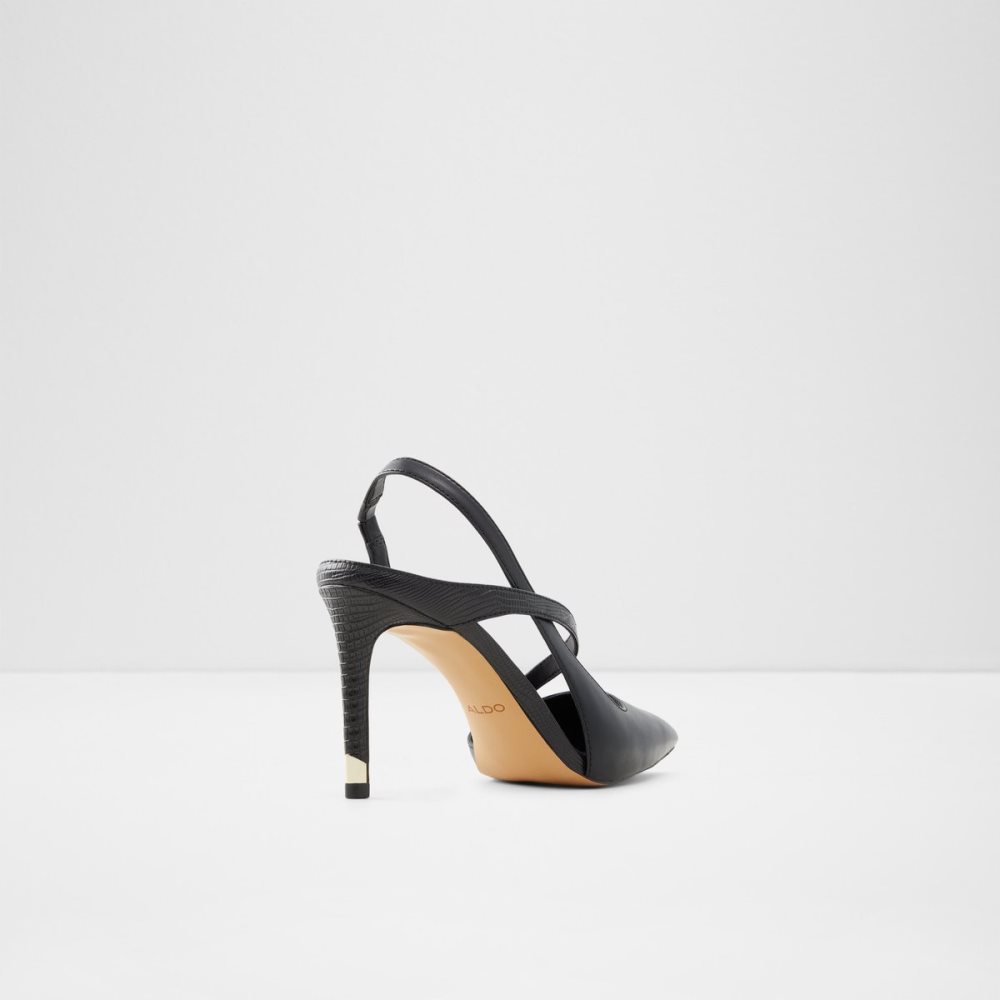 Tacones Aldo Noideaa Sling Back High - Stiletto Negros | 10TVHCKLA