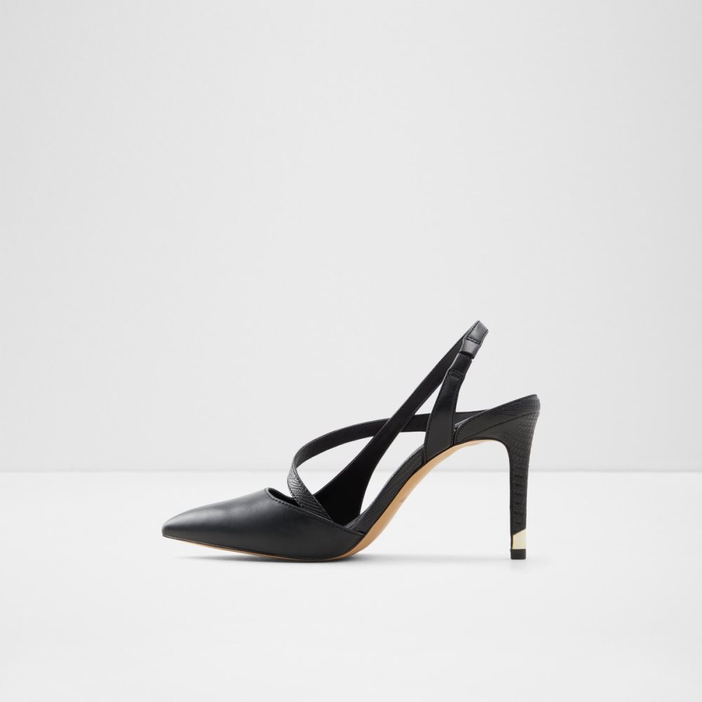 Tacones Aldo Noideaa Sling Back High - Stiletto Negros | 10TVHCKLA