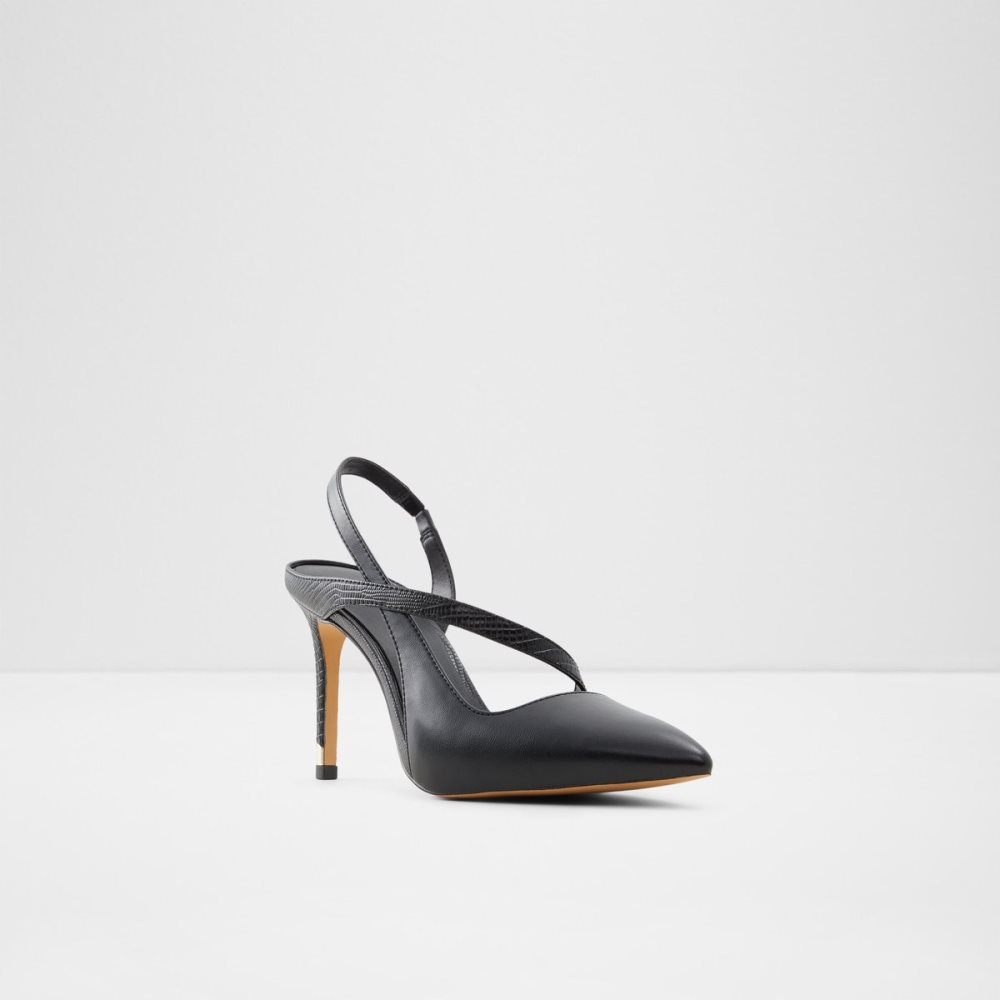 Tacones Aldo Noideaa Sling Back High - Stiletto Negros | 10TVHCKLA