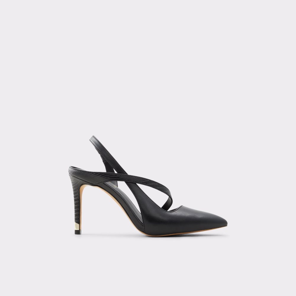 Tacones Aldo Noideaa Sling Back High - Stiletto Negros | 10TVHCKLA