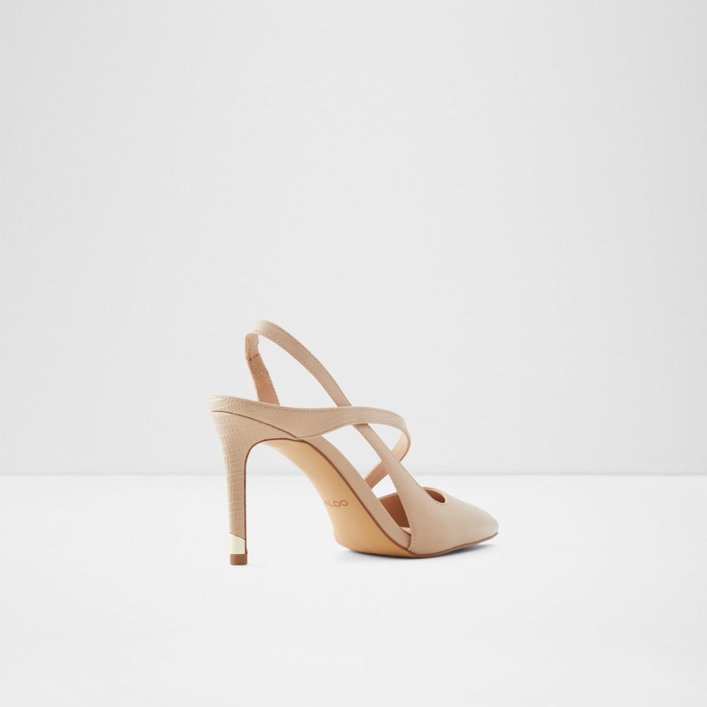 Tacones Aldo Noideaa Sling Back High - Stiletto Beige | 70JRYIGCB