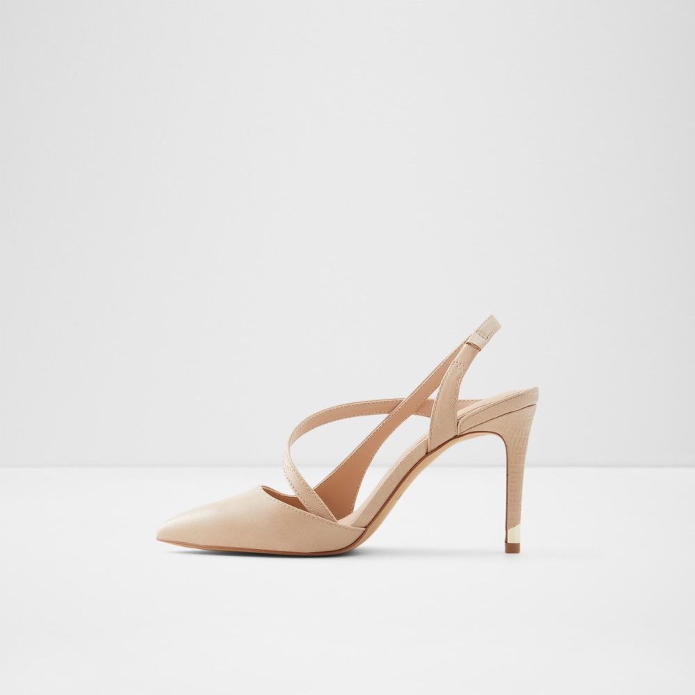 Tacones Aldo Noideaa Sling Back High - Stiletto Beige | 70JRYIGCB