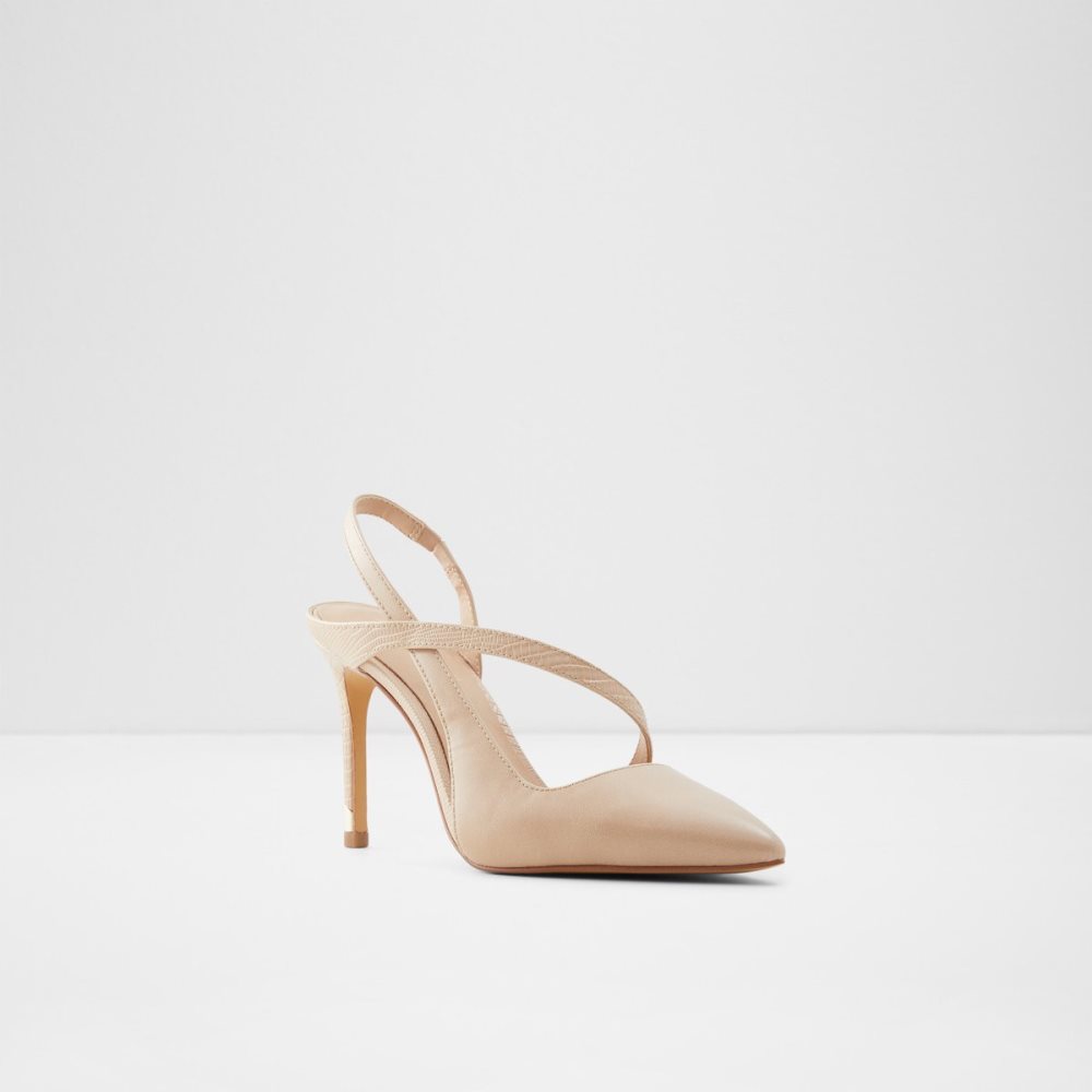 Tacones Aldo Noideaa Sling Back High - Stiletto Beige | 70JRYIGCB