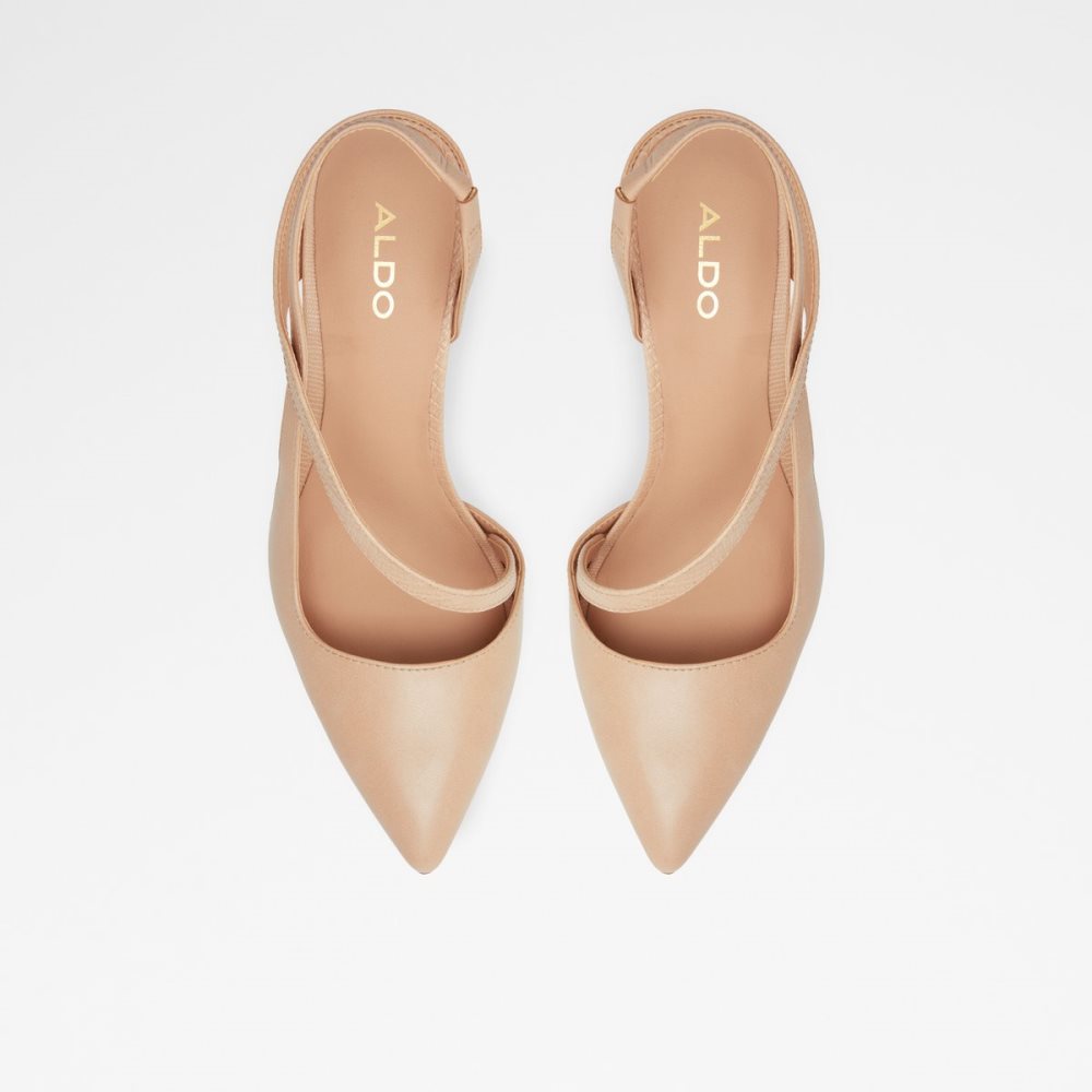 Tacones Aldo Noideaa Sling Back High - Stiletto Beige | 70JRYIGCB